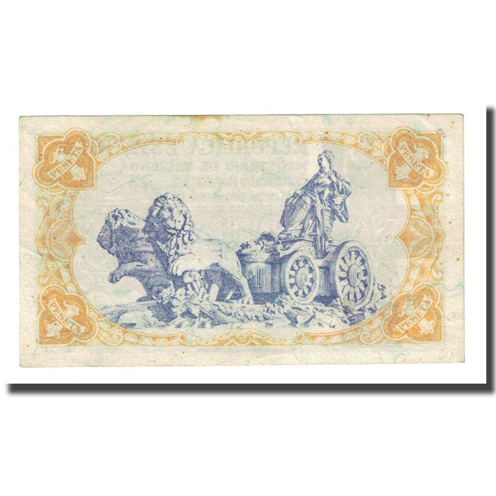 Banknote, Spain, 1 Peseta, 1937, KM:94, EF(40-45)
