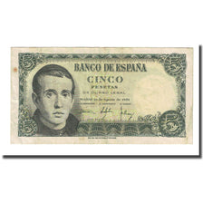 Banconote, Spagna, 5 Pesetas, 1951-08-16, KM:140a, MB