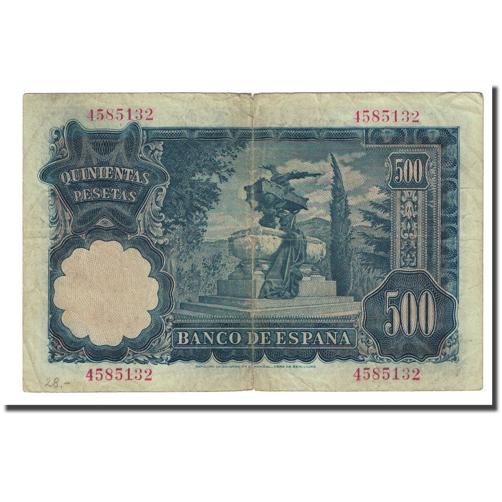 Banknote, Spain, 500 Pesetas, 1951-11-15, KM:142a, VF(20-25)