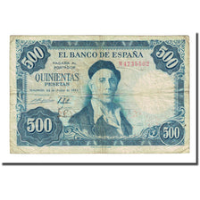 Banknote, Spain, 500 Pesetas, 1954-07-22, KM:148a, F(12-15)