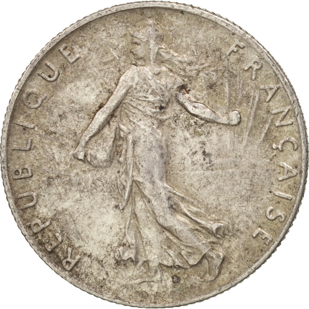 Coin, France, Semeuse, 50 Centimes, 1917, Paris, AU(55-58), Silver, KM:854