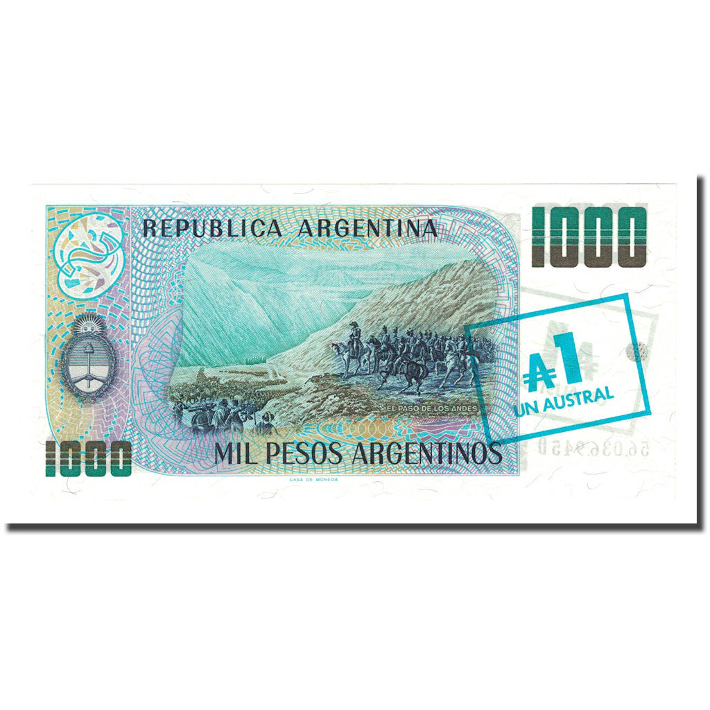 Banknote, Argentina, 1 Austral, Undated (1985), KM:320, UNC(65-70)