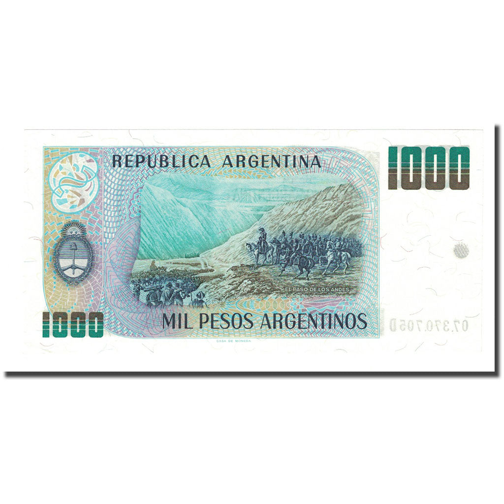 Banknote, Argentina, 1000 Pesos Argentinos, Undated (1983-85), KM:317b