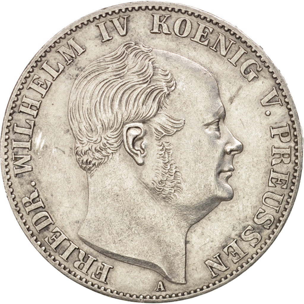 German States, PRUSSIA, Friedrich Wilhelm IV, Thaler, 1859, Berlin, AU(50-53)
