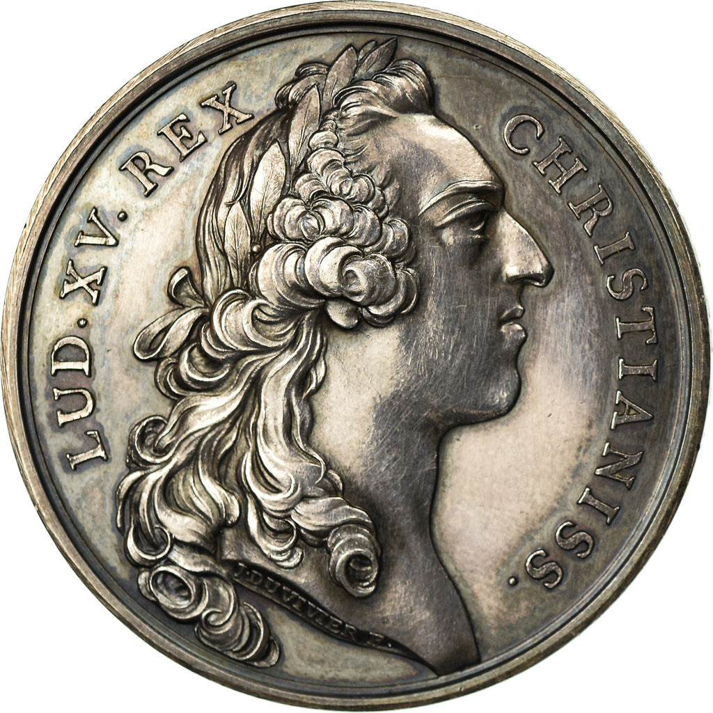 France, Medal, Louis XV, Construction de la Place Saint Sulpice, 1912, Duvivier