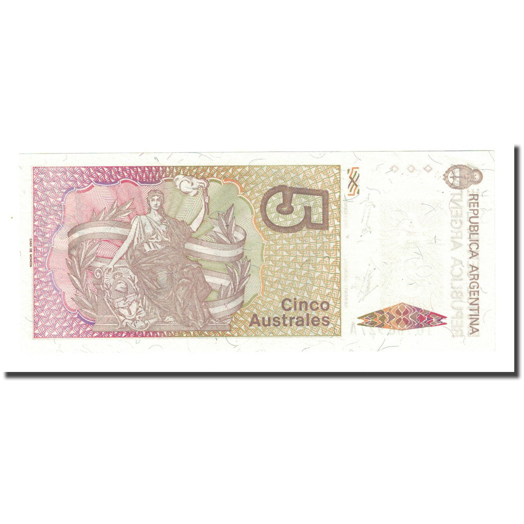 Banknote, Argentina, 5 Australes, Undated (1985-89), KM:324a, UNC(65-70)