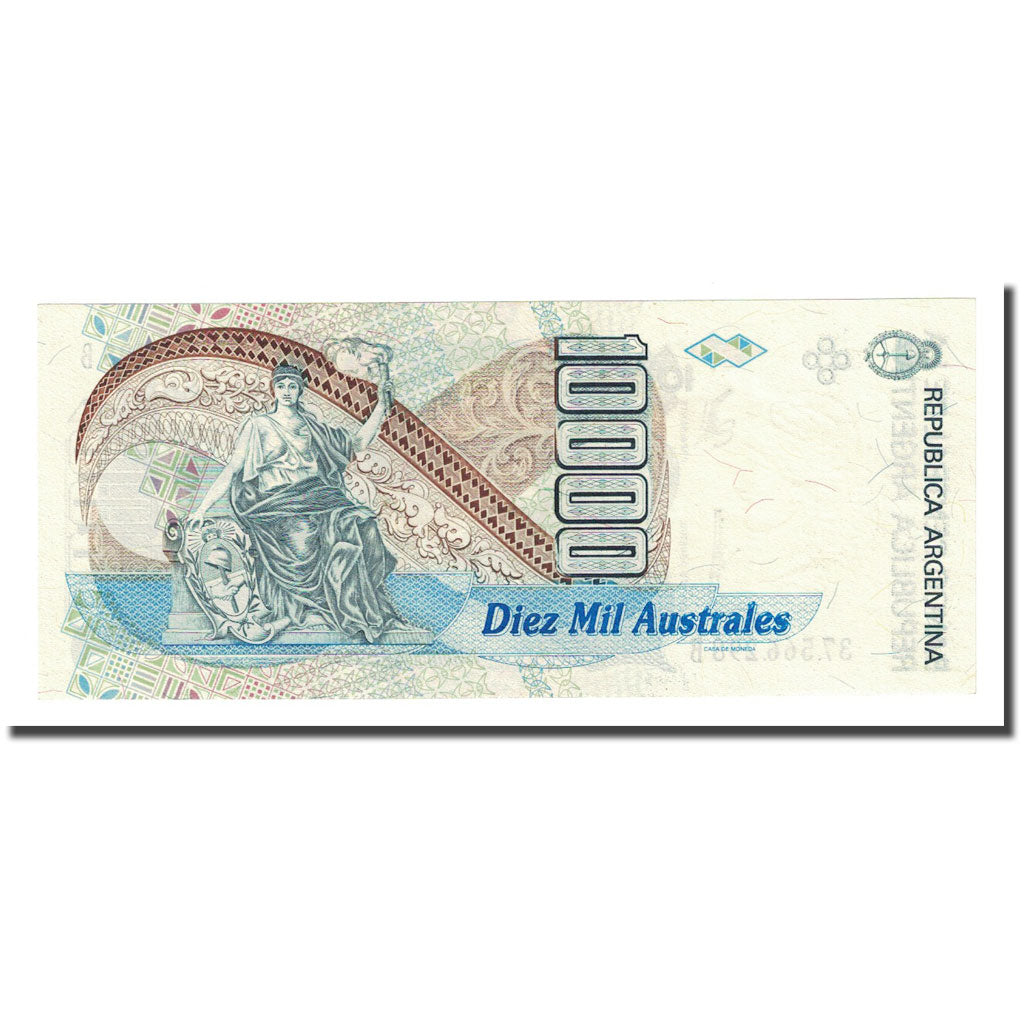 Banknote, Argentina, 10,000 Australes, Undated (1989-91), KM:334a, UNC(65-70)