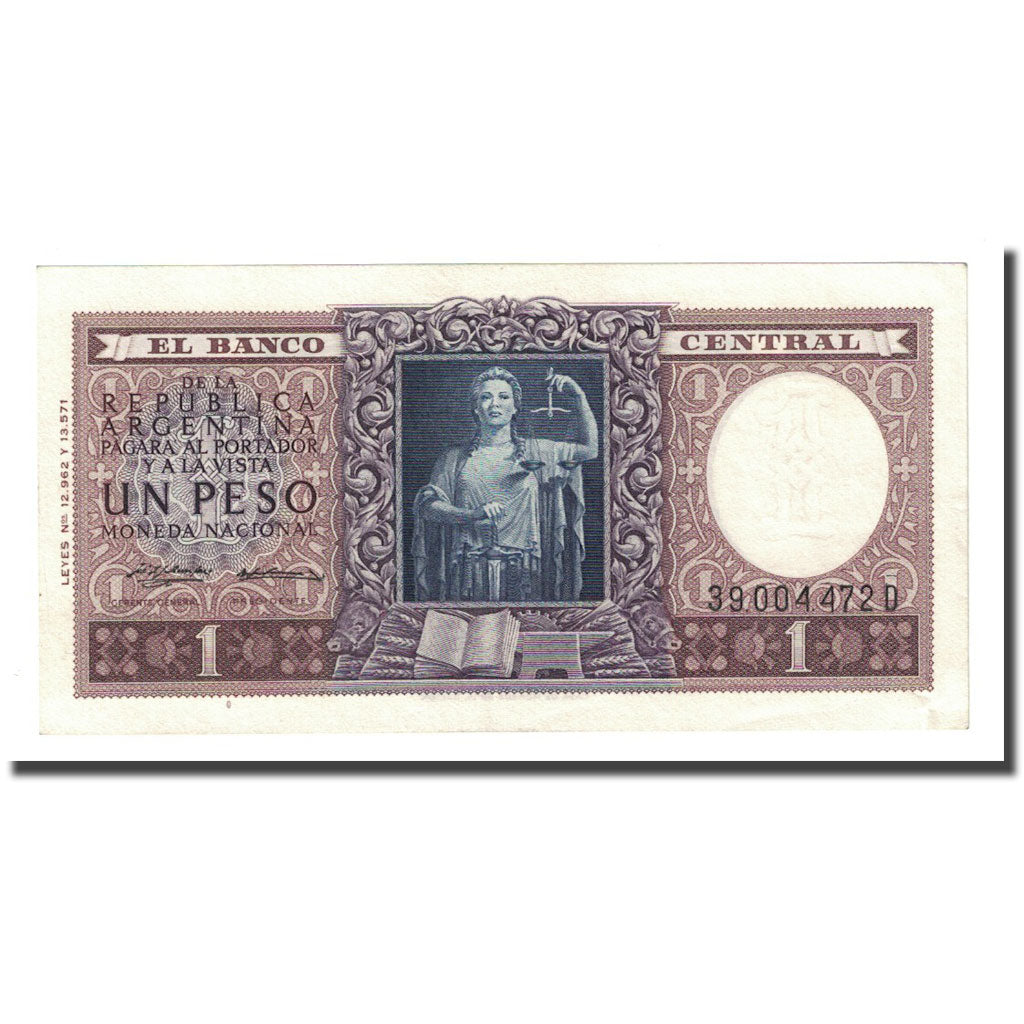 Banknote, Argentina, 1 Peso, Undated (1956), KM:263a, UNC(63)