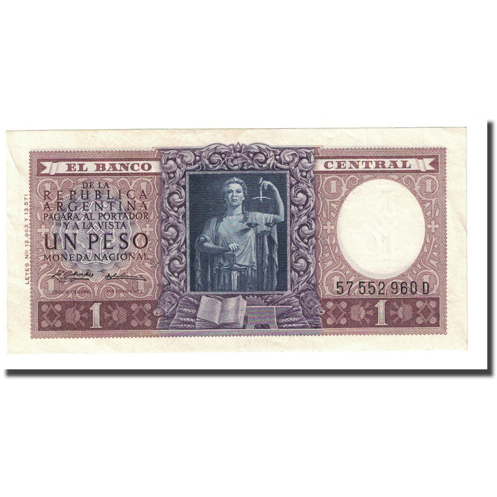 Banknote, Argentina, 1 Peso, Undated (1956), KM:263a, UNC(63)