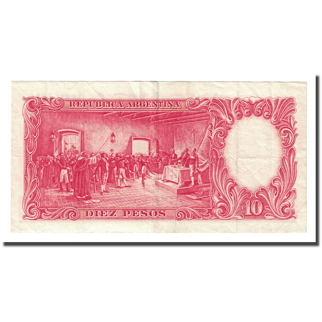 Banknote, Argentina, 10 Pesos, undated (1954-63), KM:270a, EF(40-45)