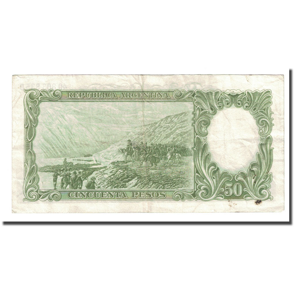 Banknote, Argentina, 50 Pesos, undated (1968-69), KM:276, EF(40-45)