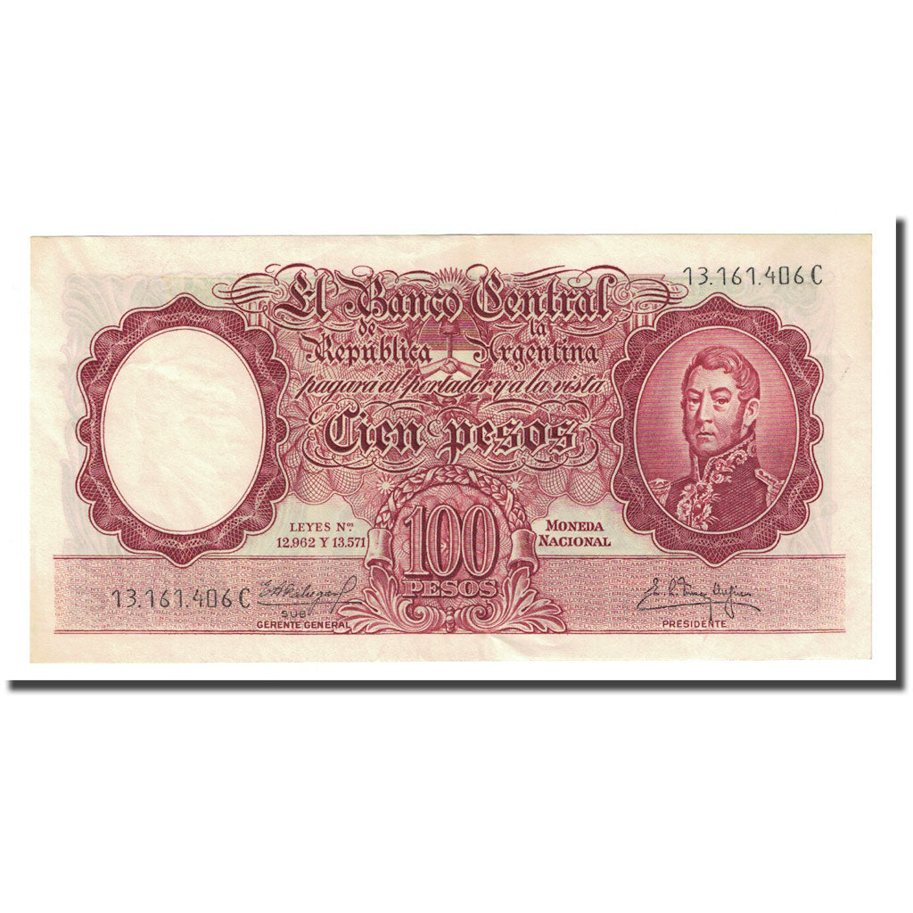 Banknote, Argentina, 100 Pesos, ND (1957-1967), KM:272a, EF(40-45)