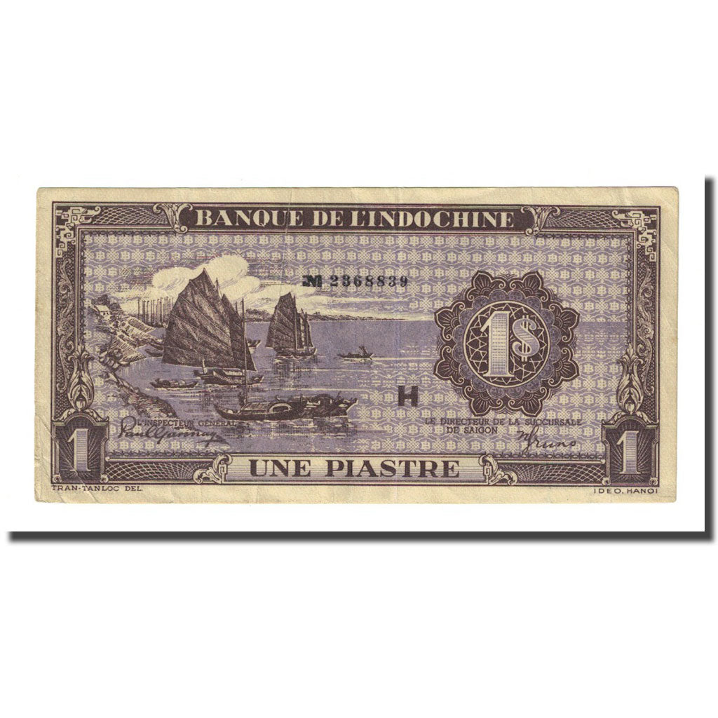 Banknote, FRENCH INDO-CHINA, 1 Piastre, Undated (1942-45), KM:60, VF(20-25)