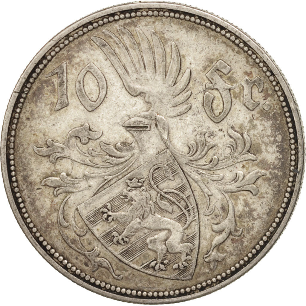 Luxembourg, Charlotte, 10 Francs, 1929, EF(40-45), Silver, KM:39