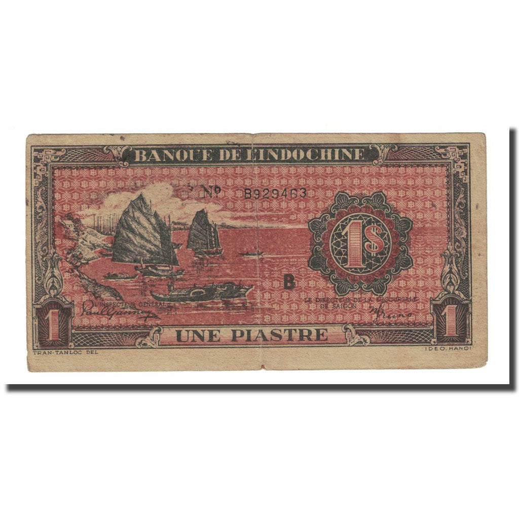 Geldschein, FRENCH INDO-CHINA, 1 Piastre, Undated (1942-45), KM:58a, S