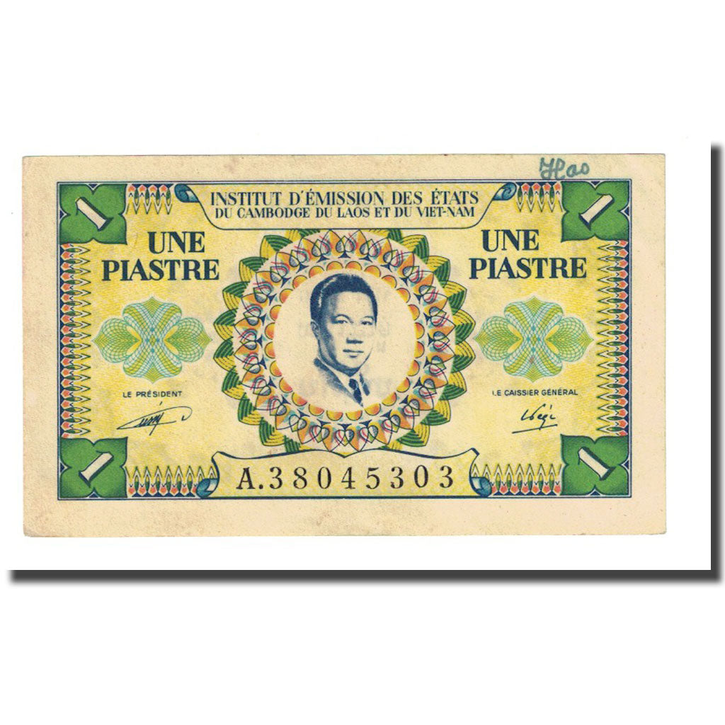 Banknote, FRENCH INDO-CHINA, 1 Piastre = 1 Dong, Undated (1953), KM:104