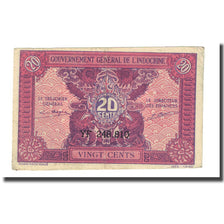 Banconote, INDOCINA FRANCESE, 20 Cents, Undated (1942), KM:90, MB
