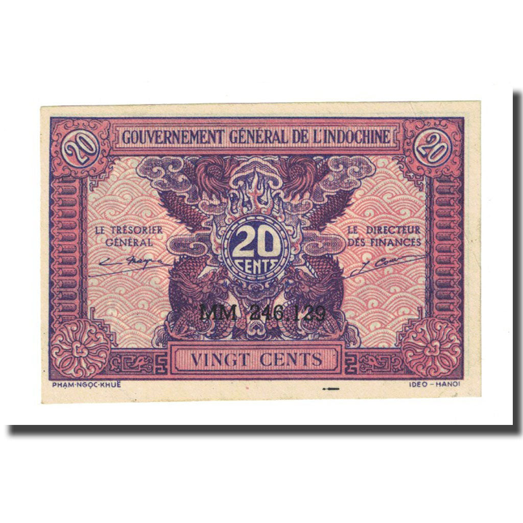 Banknote, FRENCH INDO-CHINA, 20 Cents, Undated (1942), KM:90, AU(55-58)