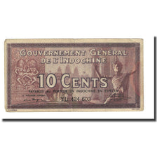Banknot, FRANCUSKIE INDOCHINY, 10 Cents, Undated (1939), KM:85e, VF(20-25)