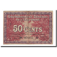 Banknote, FRENCH INDO-CHINA, 50 Cents, Undated (1939), KM:87d, VF(20-25)