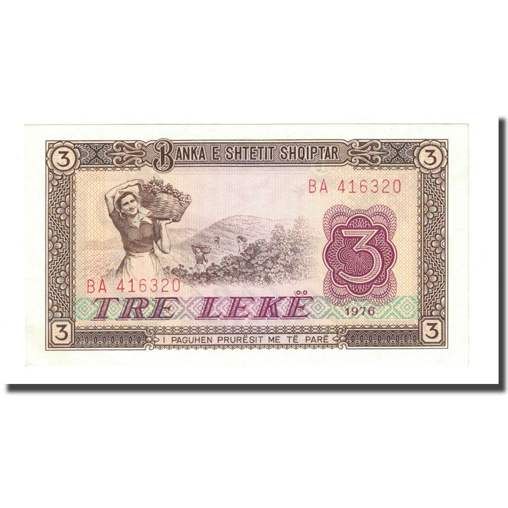 Banknote, Albania, 3 Lekë, 1976, KM:41a, UNC(65-70)