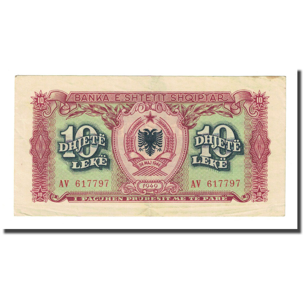 Banknote, Albania, 10 Lekë, 1949, KM:24, EF(40-45)