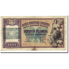 Banknote, Albania, 100 Franga, undated (1945), KM:14, VF(20-25)