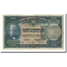 Geldschein, Albania, 20 Franka Ari, Undated (1926), KM:3a, SGE+