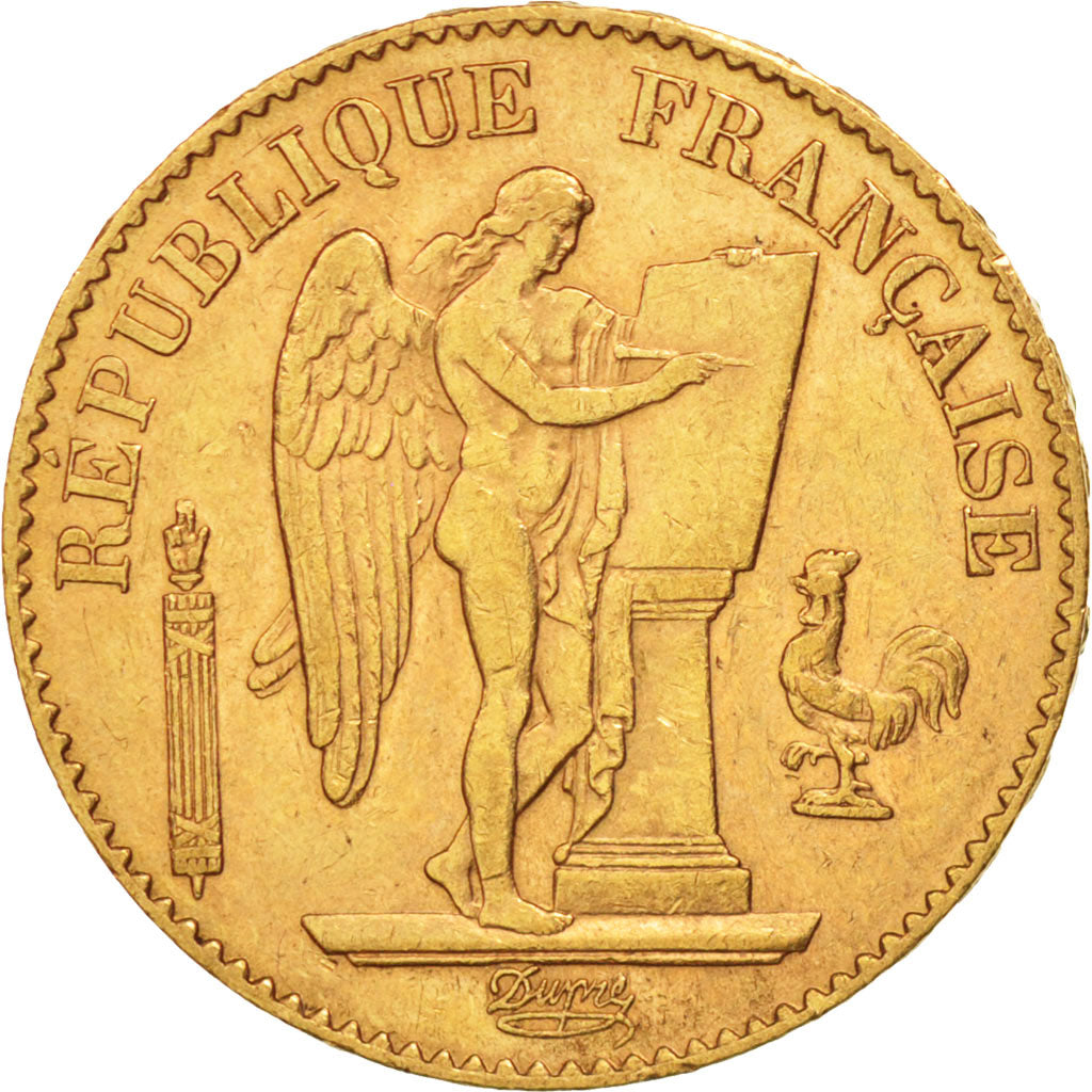 France, Génie, 20 Francs, 1891, Paris, AU(55-58), Gold, KM:825, Gadoury:1063