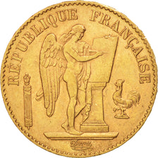 France, Génie, 20 Francs, 1891, Paris, AU(55-58), Gold, KM:825, Gadoury:1063