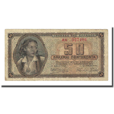 Banknote, Greece, 50 Drachmai, 1943-02-01, KM:121a, VF(20-25)