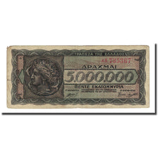 Banknote, Greece, 5,000,000 Drachmai, 1944-07-20, KM:128a, F(12-15)
