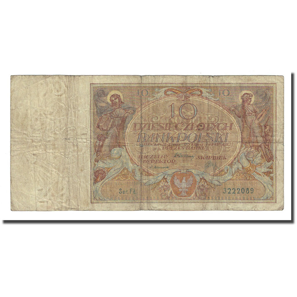 Banknote, Poland, 10 Zlotych, 1929-07-20, KM:69, F(12-15)