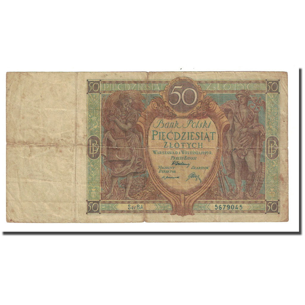 Banknote, Poland, 50 Zlotych, 1929-09-01, KM:71, VF(20-25)