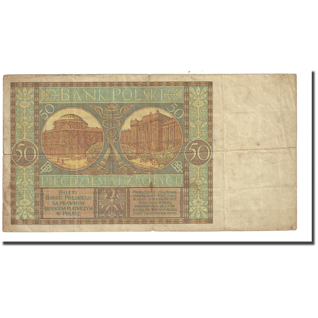 Banknote, Poland, 50 Zlotych, 1929-09-01, KM:71, VF(20-25)