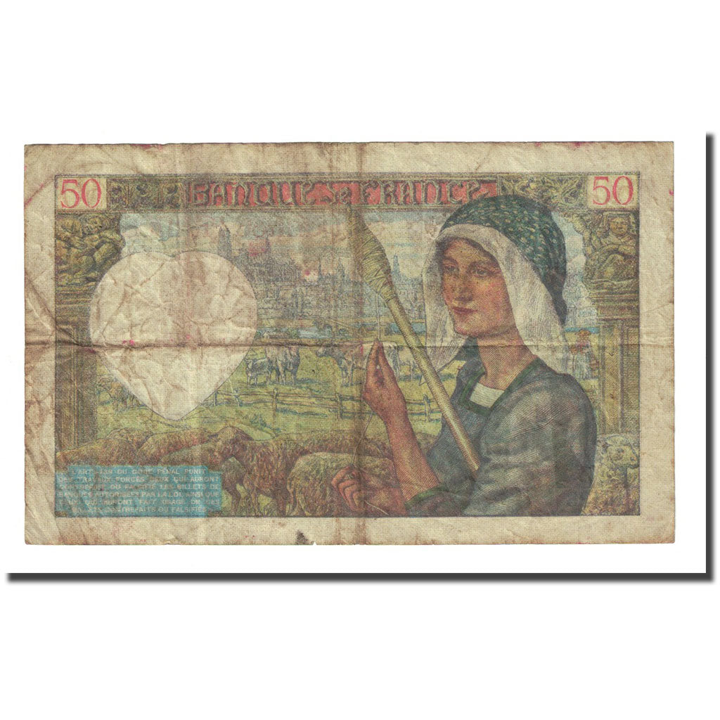 Francia, 50 Francs, 50 F 1940-1942 ''Jacques Coeur'', 1941-11-20, B+