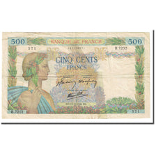 France, 500 Francs, 500 F 1940-1944 ''La Paix'', 1942-10-15, VF(20-25)
