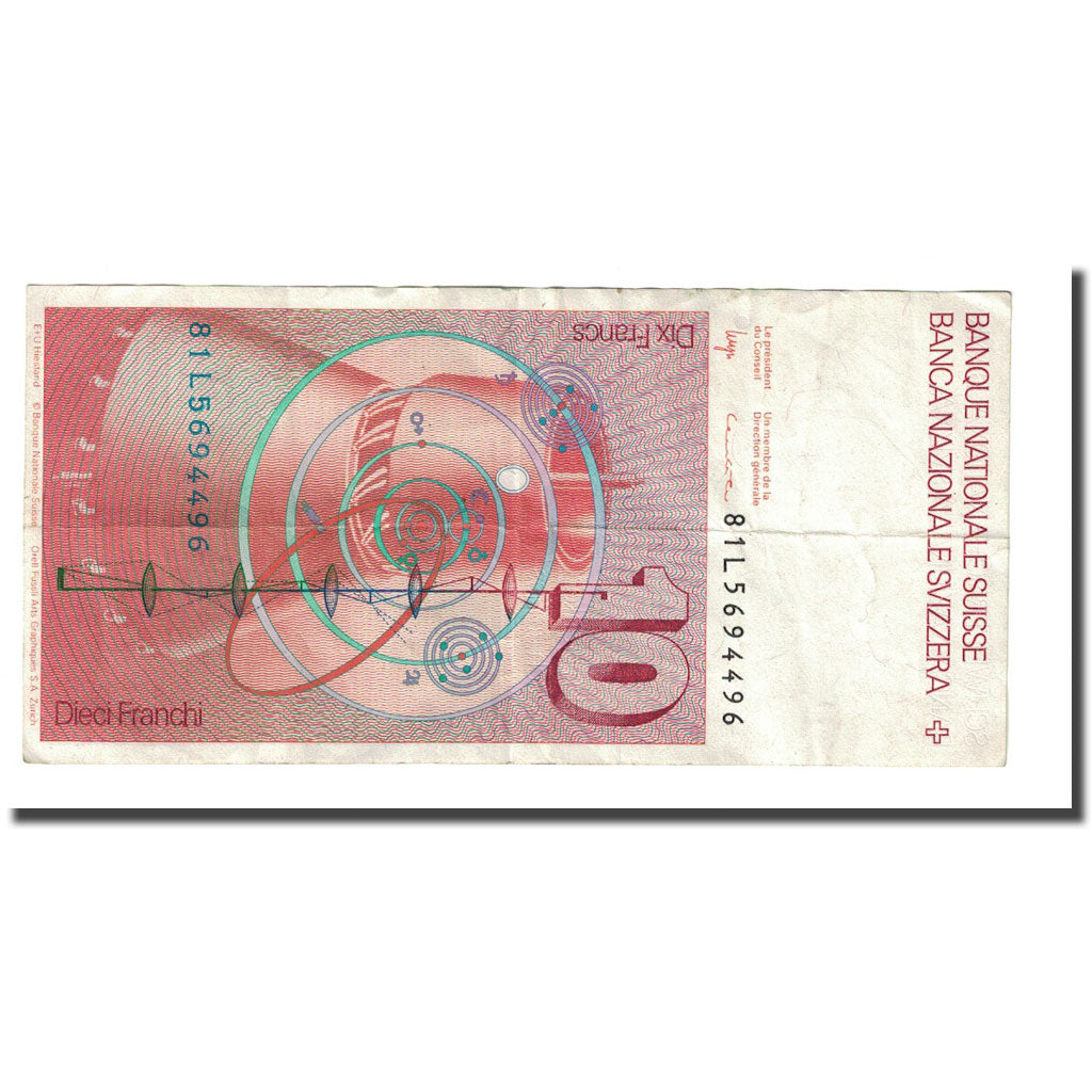 Banknote, Switzerland, 10 Franken, 1981, KM:53c, EF(40-45)