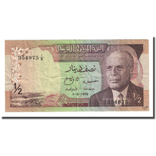 Banknote, Tunisia, 1/2 Dinar, 1972-08-03, KM:66a, VF(20-25)