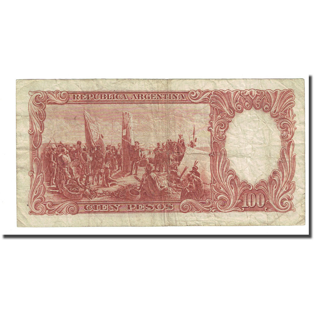 Banknote, Argentina, 100 Pesos, undated (1967-69), KM:277, VF(20-25)