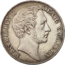Stati tedeschi, BAVARIA, Maximilian II, 2 Gulden, 1855, Munich, BB, Argento,...