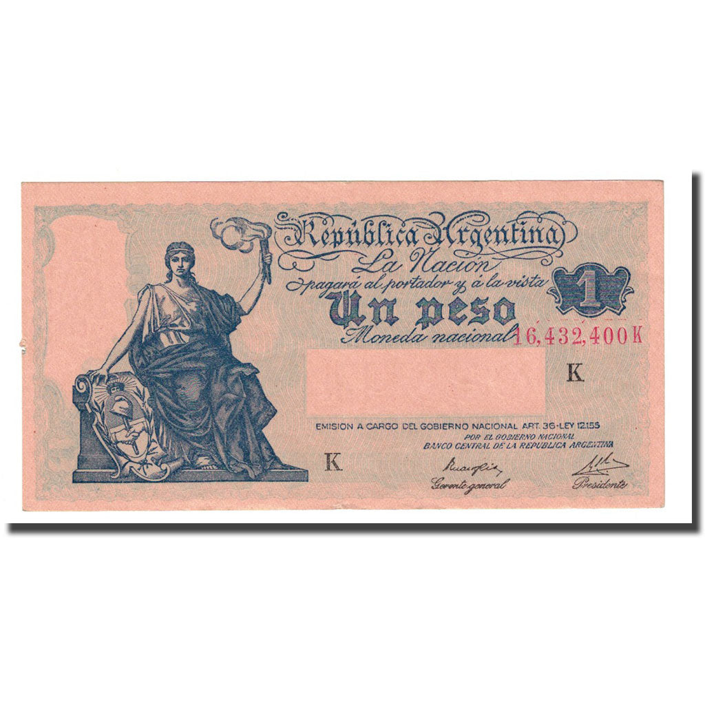 Banknote, Argentina, 1 Peso, UNDATED (1935), KM:251c, UNC(65-70)