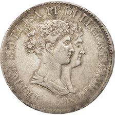 ITALIAN STATES, LUCCA, Felix and Elisa, 5 Franchi, 1808, Firenze, EF(40-45)