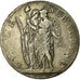 Coin, ITALIAN STATES, PIEDMONT REPUBLIC, 5 Francs, 1801, VF(20-25), Silver, KM:4