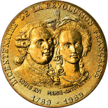 France, Token, Louis XVI et Marie-Antoinette, History, MDP, MS(64), Copper Gilt