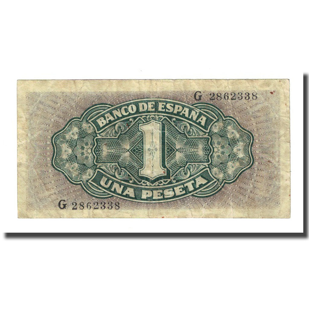 Banknote, Spain, 1 Peseta, 1940-09-04, KM:122a, VF(20-25)