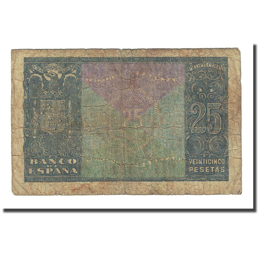 Billete, 25 Pesetas, España, 1940-01-09, KM:116a, RC