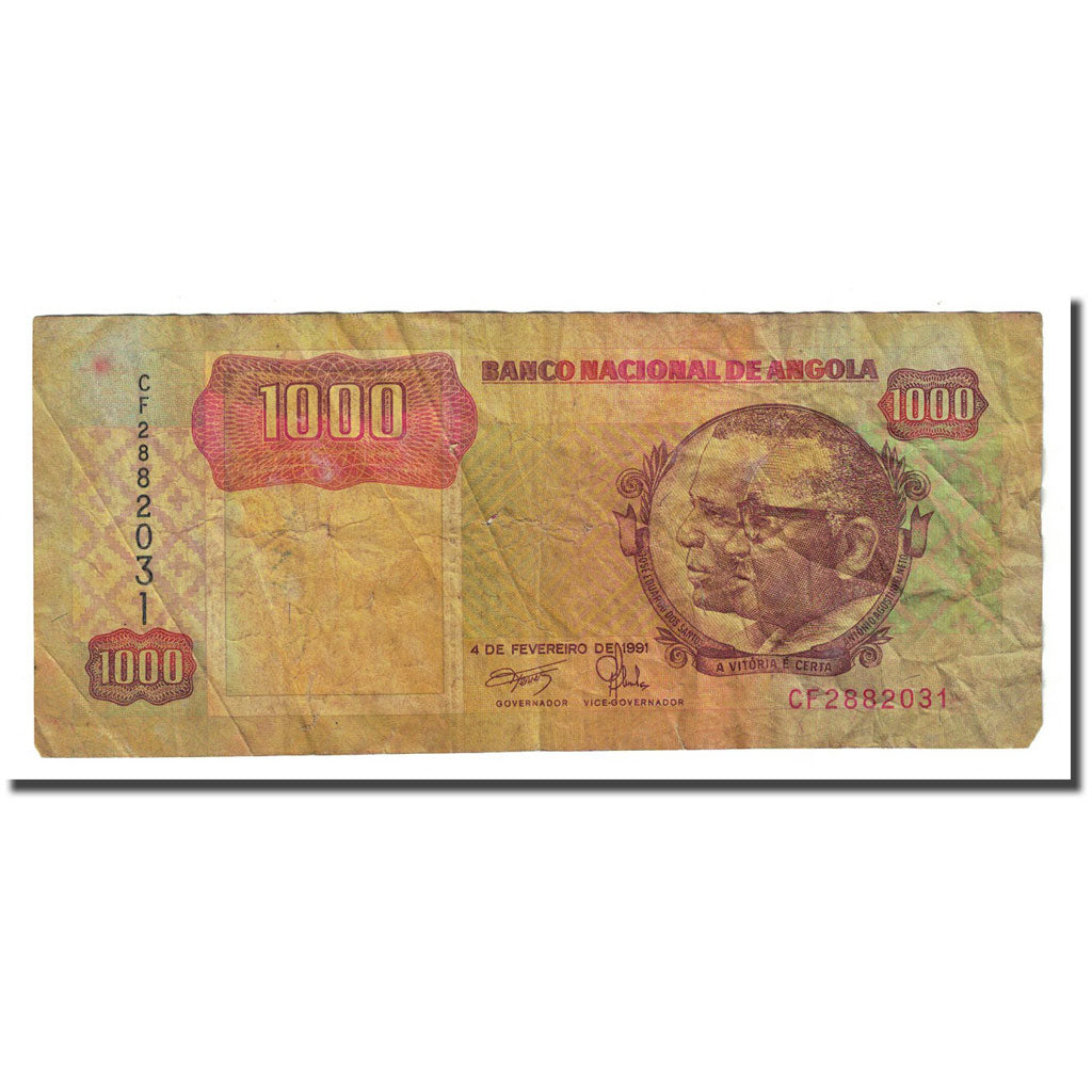 Banknote, Angola, 1000 Kwanzas, 1991-02-04, KM:129b, F(12-15)