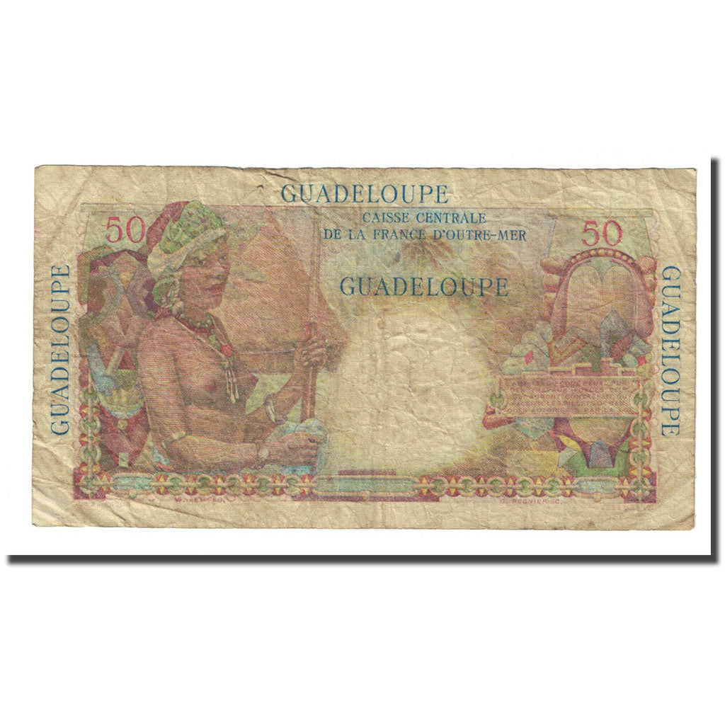 Guadeloupe, 50 Francs, Undated (1947), F(12-15), KM:34