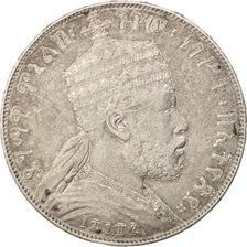 Ethiopia, Menelik II, Birr, 1889, EF(40-45), Silver, KM:5
